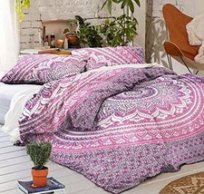 Duvet Cover With Two Pillowcases 100% Cotton Comfortable Bedding Coverlet Quilt  - £28.18 GBP+