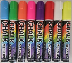 Jumbo Liquid Chalk Markers Washable Fluorescent Neon 10mm Tip 1/Pk, Select Color - £3.12 GBP