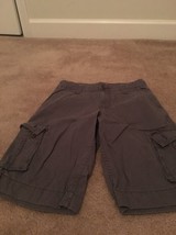 Arizona Boys Cargo Shorts Pockets Casual Size 14 Gray - $37.62