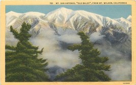 Linen Postcard CA E340 Mt San Antonio Old Baldy from Mount Wilson Scenic View - £5.21 GBP