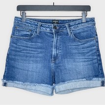 JUST BLACK medium wash cuffed cutoff denim jean shorts size 31 - £19.38 GBP