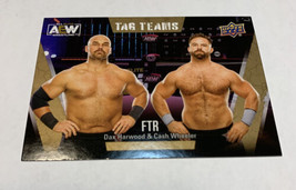 2021 Upper Deck AEW First Edition Dax Harwood &amp; Cash Wheeler FTR #63 gold - £2.12 GBP