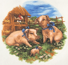 M96 - Ceramic Waterslide Vintage Decal - 1 Pigs - 2.75&quot; - $23.79 MXN