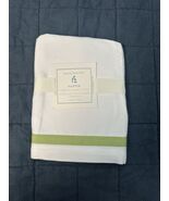 NWT Pottery Barn Kids Sabrina Basket Liner Harper M White with Green Tri... - $17.79