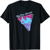 Hot Dad Summer Funny 80&#39;s Retro Riding Lawn Mower T-Shirt - £12.59 GBP+