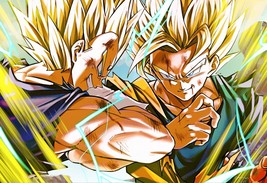Majin Vegeta vs Goku Poster Canvas | Framed | Painting | Dragon Ball Z |... - £15.92 GBP