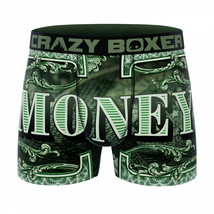 Crazy Boxers Money Dollar Signs Boxer Briefs in Benjamins Stack Box Grey - £19.64 GBP