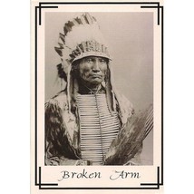 Postcard Indian Chief Broken Arm Ogalla Sioux South Dakota State Archives - $3.95