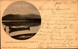 Dublin Nh -Dublin Lake And Monadnock Mountain-UDB PRE-1908 Postcard BK51 - £6.23 GBP