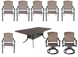  Elisabeth 9 piece cast aluminum patio dining set with Santa Clara dining chairs - £2,337.91 GBP