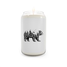 Bear Forest Scented Candle - Personalized 100% Soy Wax with Cotton Wick, 70-80 H - £34.68 GBP