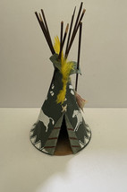Handmade Buffalo &amp; Eagle Design Tee Pee By The Cherokees Qualla Reservation N.C. - £23.59 GBP