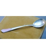 Hallmarked Sterling Pink Guilloche Enamel Spoon 5 3/8 Sugar Condiment - €60,79 EUR