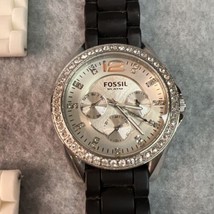 Fossil Decker ES2681P Wrist Watch for Women White &amp; Black Bands Included - £63.53 GBP