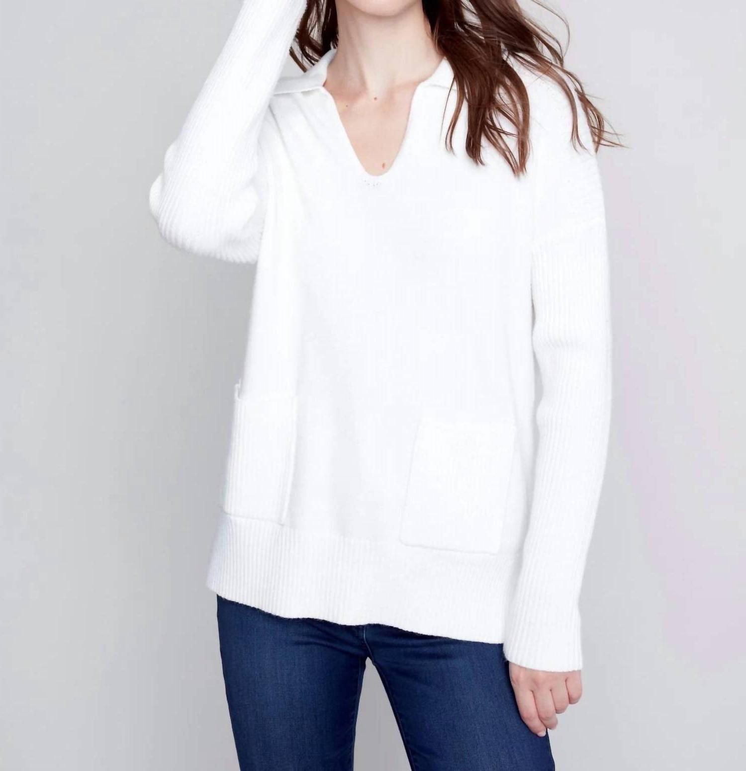 Charlie B johnny collar sweater size 2XL - £45.83 GBP