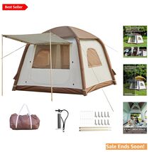 Inflatable Camping Tent for 2-4 Persons Waterproof Easy Setup Brown - $405.85