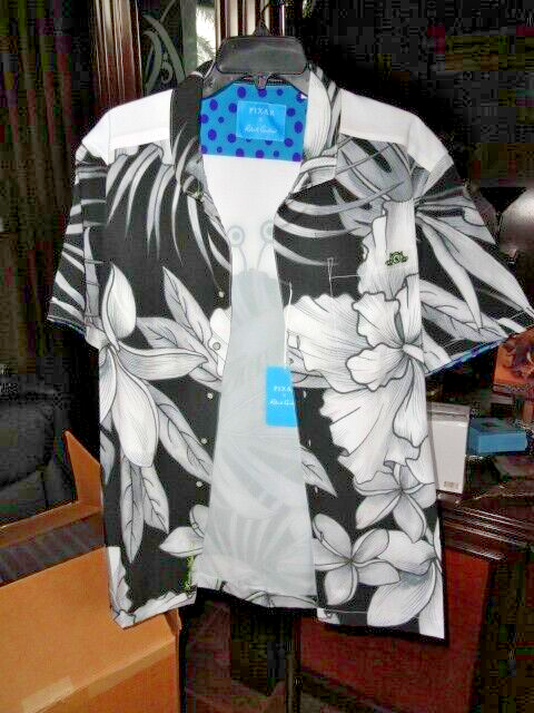 Robert Graham Black & White  Short Sleeve Shirt Size Large & Matching Shorts NWT Item image 5