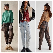 New Free People Wilder Pants $228 SMALL Cargo Utility Slouchy - $99.00