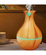 Ultrasonic Humidifier Oil Diffuser with 7 Colors LED Lights Light Wood G... - $22.18 CAD