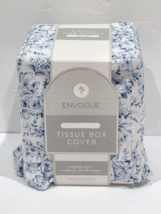 Envogue Blue Floral Fabric Tissue Box Cover Tissue Holder NEW - $26.72
