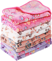 4 Pcs Dog Blanket for Pet Puppy Teething Toys Paw Print Fleece Blanket f... - €15,52 EUR