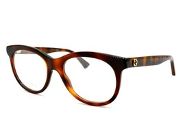 New Gucci GG0167O 002 Havana Authentic Eyeglasses Frame Rx 51-18 W/CASE #15 - $140.25