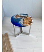 HANDI STONE Epoxy Round Table (Top and Base Both) Natural Wood Table, Wo... - $500.00