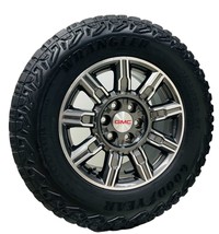 New Set Takeoff Gmc Sierra Yukon 18&quot; AT4 Wheels Goodyear Mt Tires Tpms Lug Nuts - £1,710.26 GBP