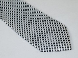 Men's Tie Hankie Set J.Valintin Private Collection R78 Black White Checkers image 2