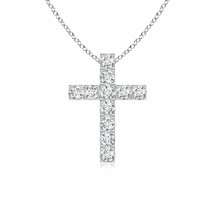 ANGARA Natural Diamond Cross Pendant Necklace in 14K Gold (Grade-GVS2, 0.76 Ctw) - £1,112.79 GBP