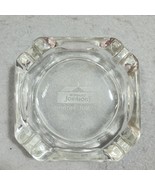 HOWARD JOHNSON&#39;S MOTOR LODGES Advertising Clear Glass 4 Notch Ashtray  - $11.21 CAD