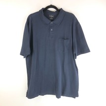 LL Bean Mens Short Sleeve Polo Shirt 100% Cotton Collar Chest Pocket Nav... - £9.90 GBP