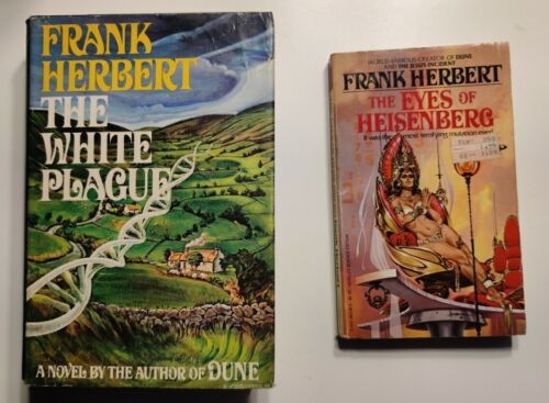 2 Frank Herbert Novels Eyes of Heisenberg First Print 1966 / White Plagu... - $17.09