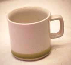 Meadowbrook Stoneware Coffee Mug Cup Green Band Japan - $9.89