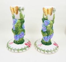 Portmeirion Botanic Garden Candle Taper Candlestick Holder Butterflies F... - £19.60 GBP