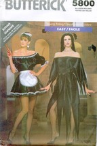 Butterick 5800 Misses XS-L Vampire Elvira French Maid Costume Pattern UNCUT FF  - £11.96 GBP