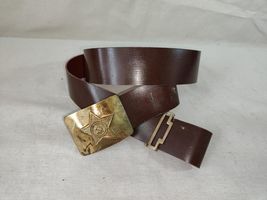 USSR Soviet Army Uniform Belt Star BRASS Buckle Russian Military Gear,Ne... - $26.53