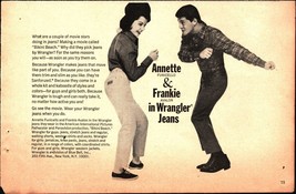 1964 Annette Funicello Frankie Avalon photo Wrangler blue jeans vintage ... - $24.11