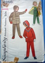 Simplicity Boys’ &amp; Girls’ Jacket Pants &amp; Separate Hood Size 4 #2286 - £5.25 GBP