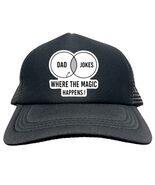 DAD JOKES MAGIC HAPPENS Trucker Cap Foam Baseball Cap Hat Logo Mesh HF0076 - $15.83