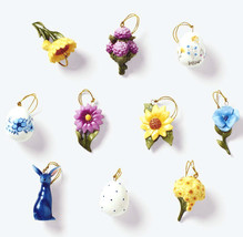 Lenox Floral Easter 10-Piece Mini Ornament Set #893393 New (No Tree) - £62.51 GBP