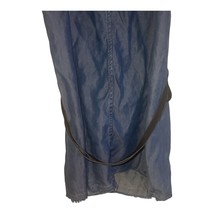 Helmut Lang Women’s Dress Size 2 Blue Tencel Blend USA Made Draped Hem Raw Edge image 9