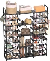 Timebal 9 Tiers Shoe Rack Storage Organizer Shoe Shelf Organizer For Hallway - £45.49 GBP