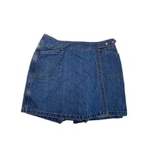 LA Blues Womens Size 14 Wrap Denim Skirt Skort Jean Short Attached Mini - $18.80