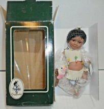 Geppeddo Porcelain Doll Indian Girl 7 1/4" tall (05C248) New In Box Name Dasan - $22.99