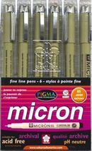 Micron Fine Line Pens 0.45mm, 6 Heritage Colors- NEW - $9.00
