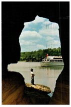 Young Fisherman In The Caves In The Dells Wisconsin Fishing Postcard Posted 1976 - £6.61 GBP