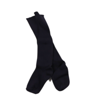 Vintage 80s Nylon Athletic Sport Soccer Tube Socks Navy Blue Youth One Size - $9.89