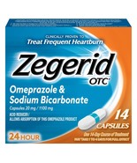 Zegrid OTC Treats Frequent Heartburn Acid Reducer 14 Caps ~ Exp 2027+ - $13.85