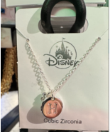 Disney Parks Mickey Mouse Cubic Zirconia Letter H Silver Color Necklace NEW - $47.40 CAD
